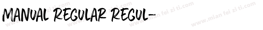 Manual Regular Regul字体转换